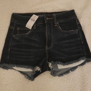 High rise jean shorts
